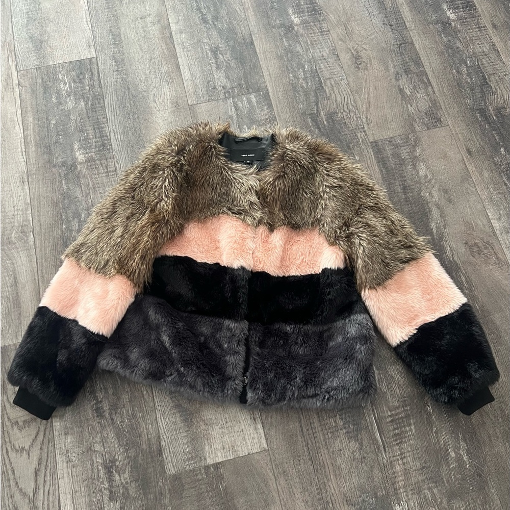 Vero Moda Multicolor Faux Fur Teddy Jacket
